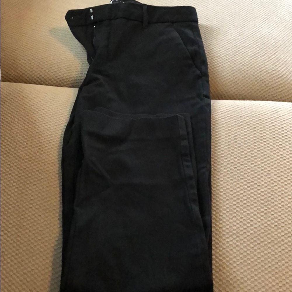 Black straight leg pants